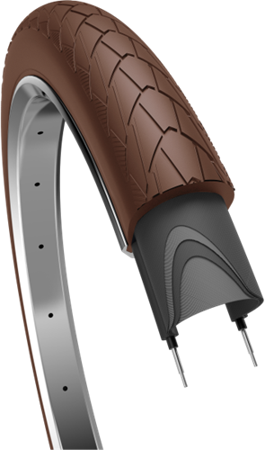 Fiets Buitenband Edge Mambo 28 x 2.00"/ 50-622 mm - Donkerbruin met reflectie