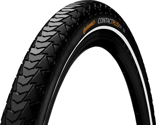 Fiets Buitenband Continental Contact Plus Reflex 28 x 1.40" / 37-622mm - Zwart Met Reflectie