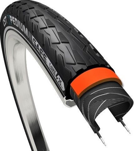 Fiets Buitenband CST Xpedium Safe 28 x 1.50" / 40-622 mm - Zwart met Reflectie