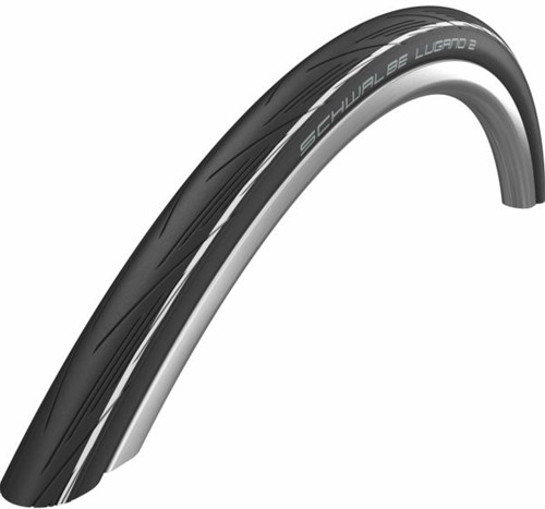 Fiets Buitenband Schwalbe Lugano 2 K-Guard 28 x 1.00" / 25-622 - zwart met witte strepen