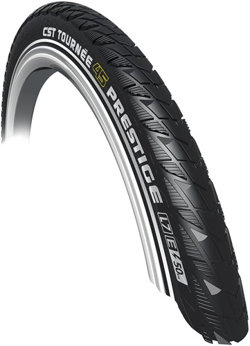 Fiets Buitenband CST Tournée Prestige 28 x 1.75" / 47-622 mm - Zwart Met Reflectie