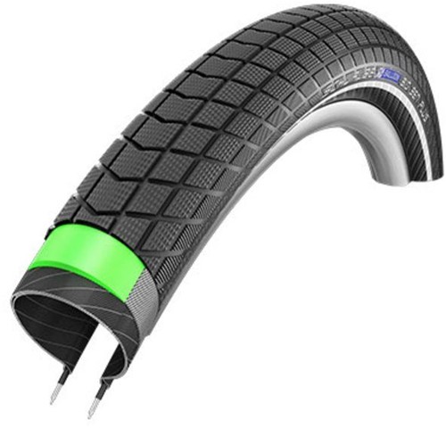 Fiets Buitenband Schwalbe Big Ben Plus DD/GreenGuard 26 x 2.15"/ 55-559 - zwart met reflectie