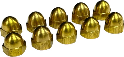 Dopmoer M6 Messing - 10 stuks