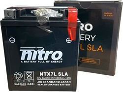 Accu Nitro NTX7L-BS 12volt 6Ah 114 x 71 x 131mm Ondershoudsvrij GEL