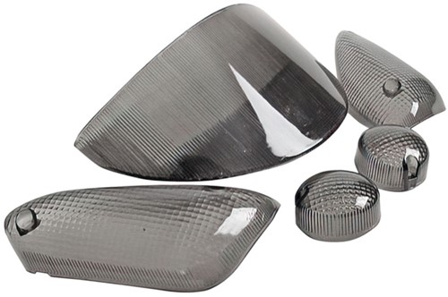 Achterlichtglas + Knipperlichtglas Smoke voor Yamaha Aerox / MBK Nitro - Schroef Montage