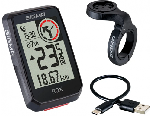 GPS Fietscomputer Sigma ROX 2.0 GPS Met Overclamp Butler Stuurhouder Zwart