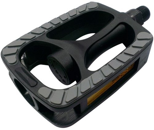 Fiets Pedaalset Marwi SP-813 PP met grijze non-slip inlay - zwart