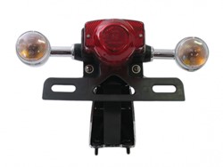 Achterlicht 6 Pins stekker Fosti Grande Retro / Bella Grande Retro / Btc Grande Retro / Iva Grande Retro / Agm Grande Retro (Wit Knipperlichtglazen)