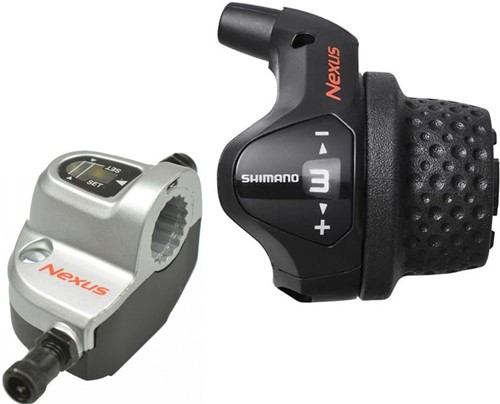 Draaiversteller 3 speed Shimano Nexus SL-3S41E met kabels en clickbox - zwart