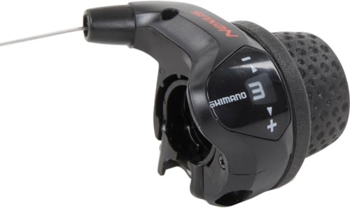 Draaiversteller 3 speed Shimano Nexus SL-3S41E met kabels - zwart