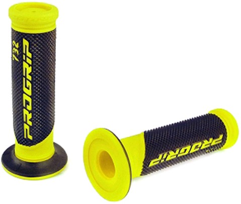 Handvat Set Zwart / Geel (Progrip) Universeel Scooter / Schakelbrommer