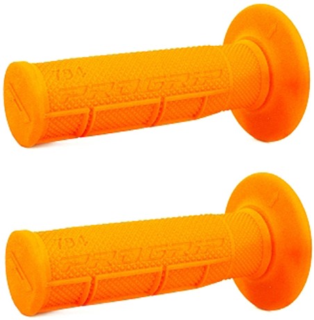 Handvat Set Cross Fluor Oranje (Progrip) Universeel Scooter / Schakelbrommer