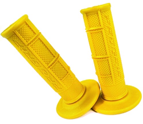 Handvat Set Cross Geel (Progrip) Universeel Scooter / Schakelbrommer