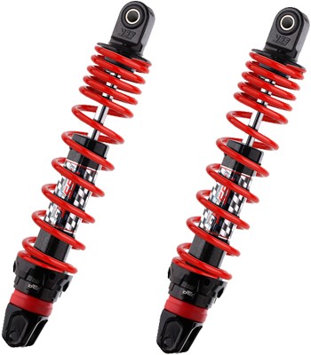 Schokbreker set YSS DTG Hybrid S Kymco People 125 / 250 cc vanaf bouwjaar 2004 390mm Rood/Zwart
