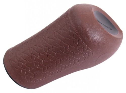 Handvat Dop Fiets Gazelle Basis Links Bruin met Zwarte bies