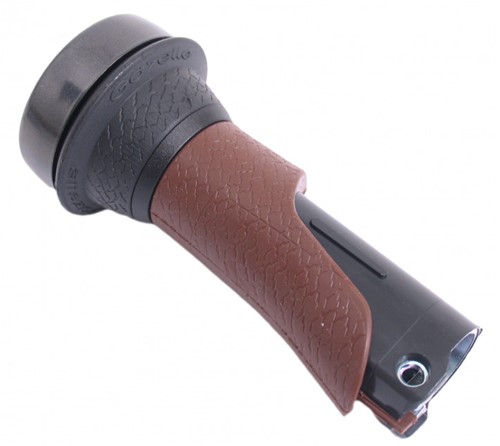 Handvat Fiets Gazelle Basis Links 100mm met draaibel Bruin