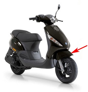 voorspatbord piaggio zip 2000 zwart lucido 94 origineel 1b00099600090
