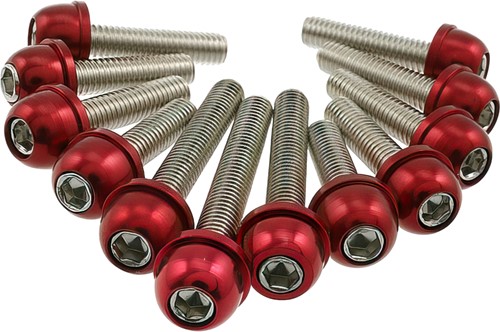 Boutset Kickstarterdeksel Rood Yamaha Aerox / Aprillia Rally / Beta Ark / Beta Ycon / Scarabeo / Yamaha Axis / Yamaha Why / Aprillia SR2000 / Yamaha Jog / Yamaha Neos / Malaguti F12 / F15