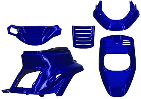 Kappenset Blauw Metalic Yamaha Bws / MBK Booster v.a 1994 t/m 2003