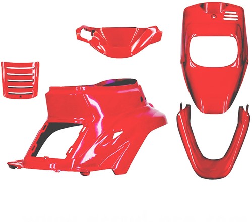 Kappenset Rood Scuderia Yamaha Bws / MBK Booster v.a 1994 t/m 2003