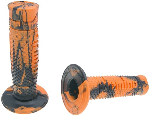 Handvatset Domino A260 off-road Oranje / Zwart Snake Scooter Schakelbrommer