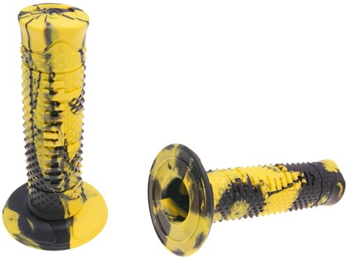 Handvatset Domino A260 off-road Geel / Zwart Snake Scooter Schakelbrommer