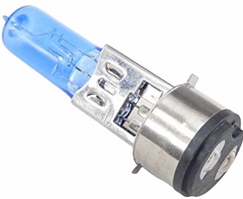 lamp 12 volt 35 / 35 watt XENON LOOK super white BA20D universeel scooter - A-kwaliteit