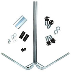 Beugelset Windscherm Piaggio New Fly V.a 2012 (Chromen Montageset) 605652M