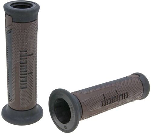Handvatset Domino A350 on-road Bruin / Zwart Scooter Schakelbrommer (Uiteinde Open)
