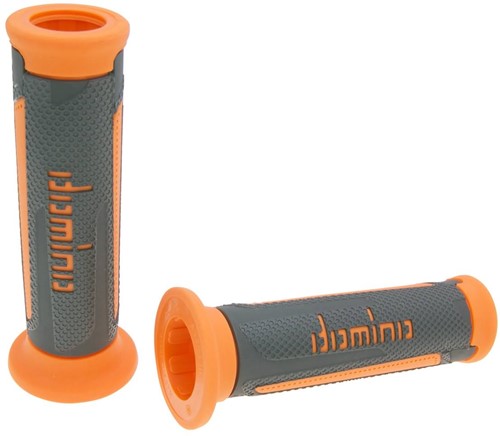 Handvatset Domino A350 on-road Grijs / Oranje Scooter Schakelbrommer (Uiteinde Open)