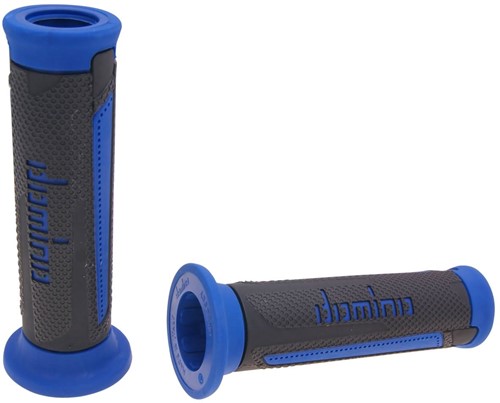 Handvatset Domino A350 on-road Grijs / Blauw Scooter Schakelbrommer (Uiteinde Open)