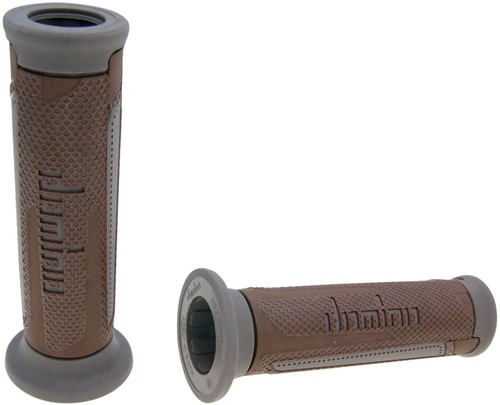 Handvatset Domino A350 on-road Bruin / Grijs Scooter Schakelbrommer (Uiteinde Open)