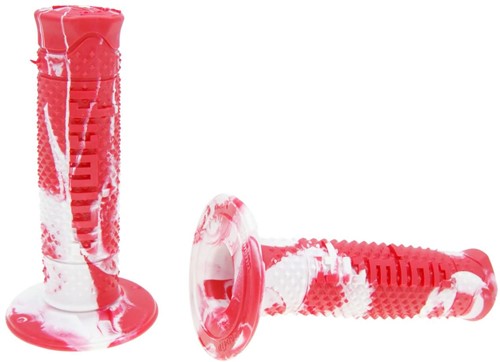 Handvatset Domino A260 off-road Rood / Wit Snake Scooter Schakelbrommer