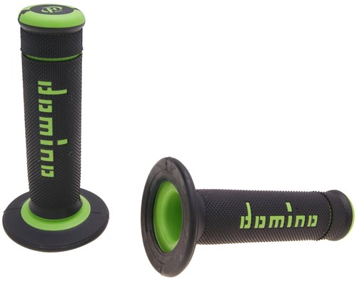 Handvatset Domino A190 off-road Zwart / Groen Scooter Schakelbrommer