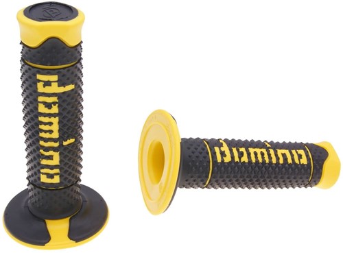Handvatset Domino A260 off-road Zwart / Geel Scooter Schakelbrommer