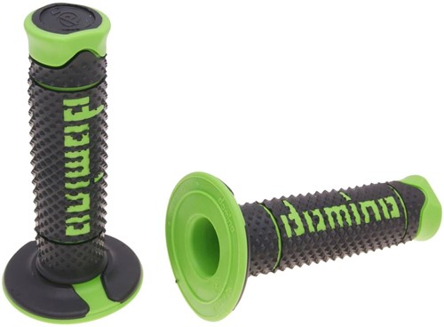Handvatset Domino A260 off-road Zwart / Groen Scooter Schakelbrommer