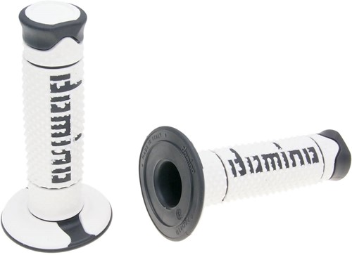 Handvatset Domino A260 off-road Wit / Zwart Scooter Schakelbrommer