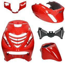 Kappenset Piaggio Zip 2000 Ferrari Rood met SP voorscherm 5 delig