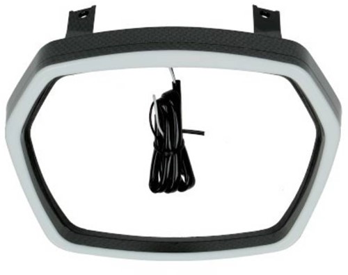 Koplamprand Glans Carbon + Led Lamp Tube 2.0 Vespa Sprint DMP