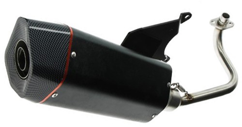 Uitlaat Bullet Racing Piaggio Zip 2000 4T Carbon Euro2