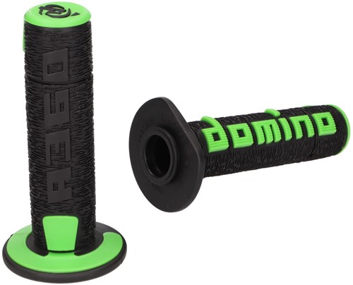 Handvatset Domino A360 off-road Zwart / Groen Scooter Schakelbrommer