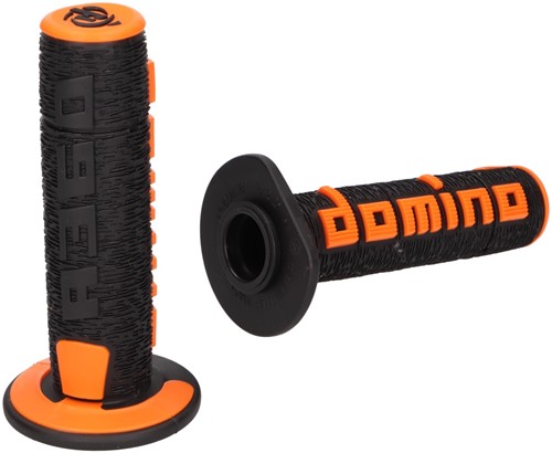 Handvatset Domino A360 off-road Zwart / Oranje Scooter Schakelbrommer