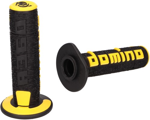 Handvatset Domino A360 off-road Zwart / Geel Scooter Schakelbrommer