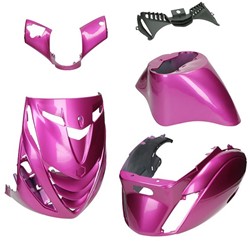 Kappenset Piaggio Zip 2000 Purple Metalic Paars met SP voorscherm 5 delig