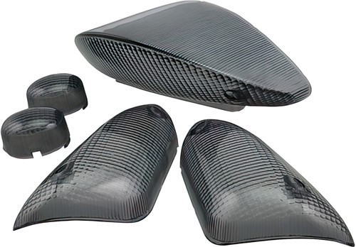 Achterlichtglas + Knipperlichtglas Smoke voor Yamaha Aerox / MBK Nitro - Klik Montage