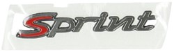 sticker embleem vespa sprint origineel 2h000928 (voor voorscherm) 6cm smoke