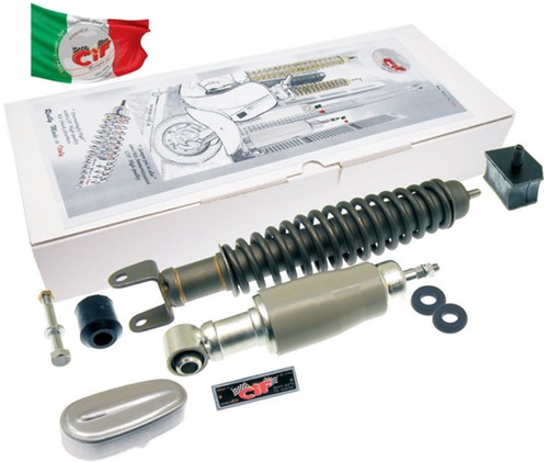 schokbreker set vespa primavera (1965) 50 / 90 / 125 cc antraciet mat cif 10700-kt