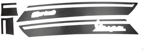 stickerset zijscherm vespa sprint zwart