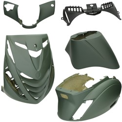 Kappenset Piaggio Zip 2000 Army Mat Groen met SP voorscherm 5 delig