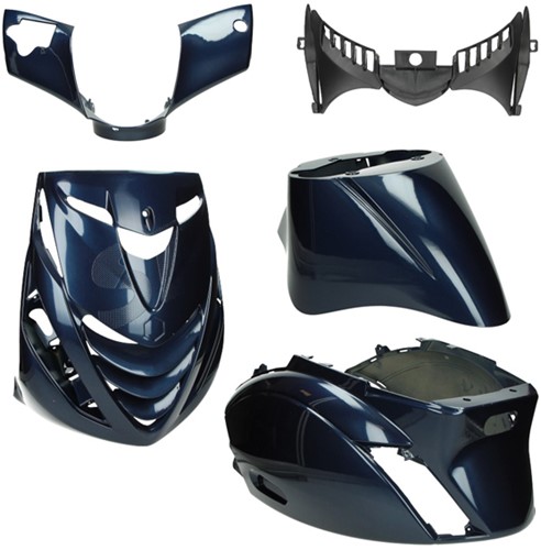 Kappenset Piaggio Zip 2000 Blauw Midnight met SP voorscherm 5-delig